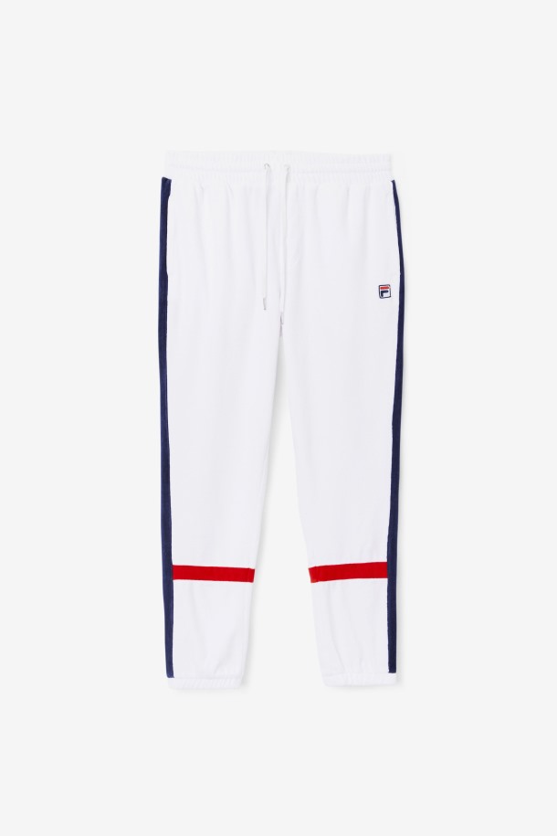 Pantalón Fila Outlet Blanco/azul Marino/rojo Ravid Terciopelo