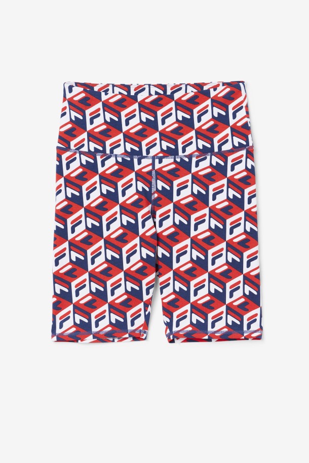 Pantalón Corto Ciclista Ainhoa ​​rojo/azul Marino/blanco Outlet Fila