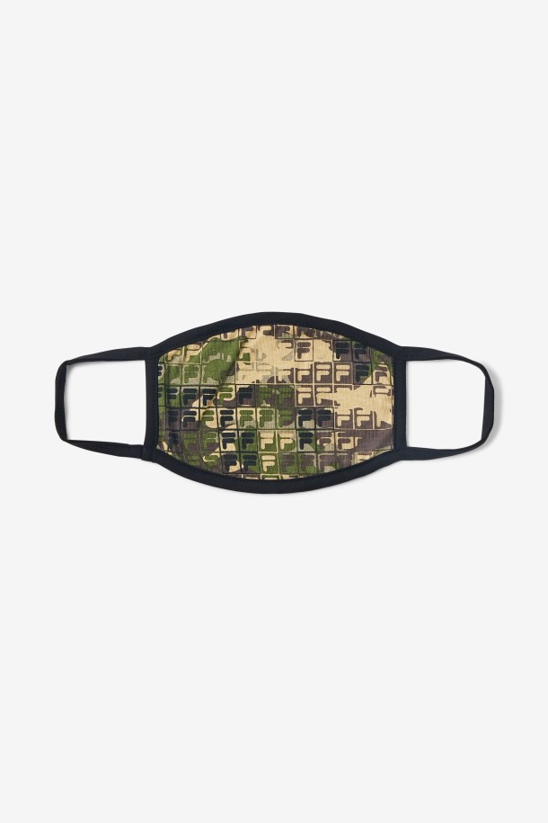 Máscara Facial Con Logo De Camuflaje Verde Multi Fila Outlets