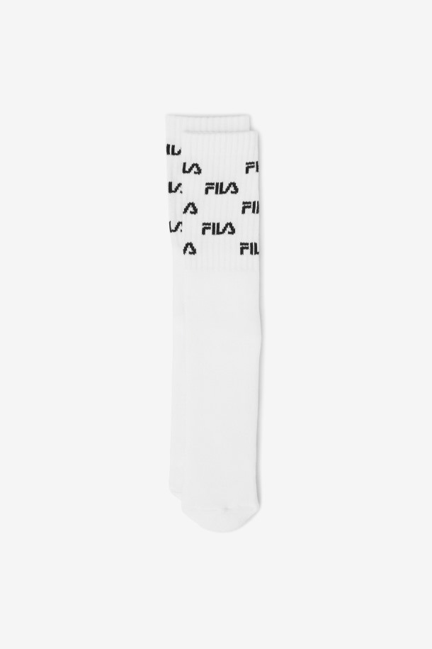 Calcetines Hasta La Rodilla Con Logo Fila Outlet Blanco