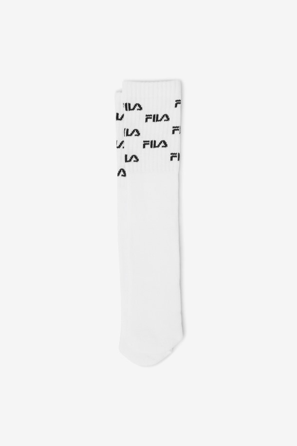 Calcetines Hasta La Rodilla Con Logo Fila Outlet Blanco