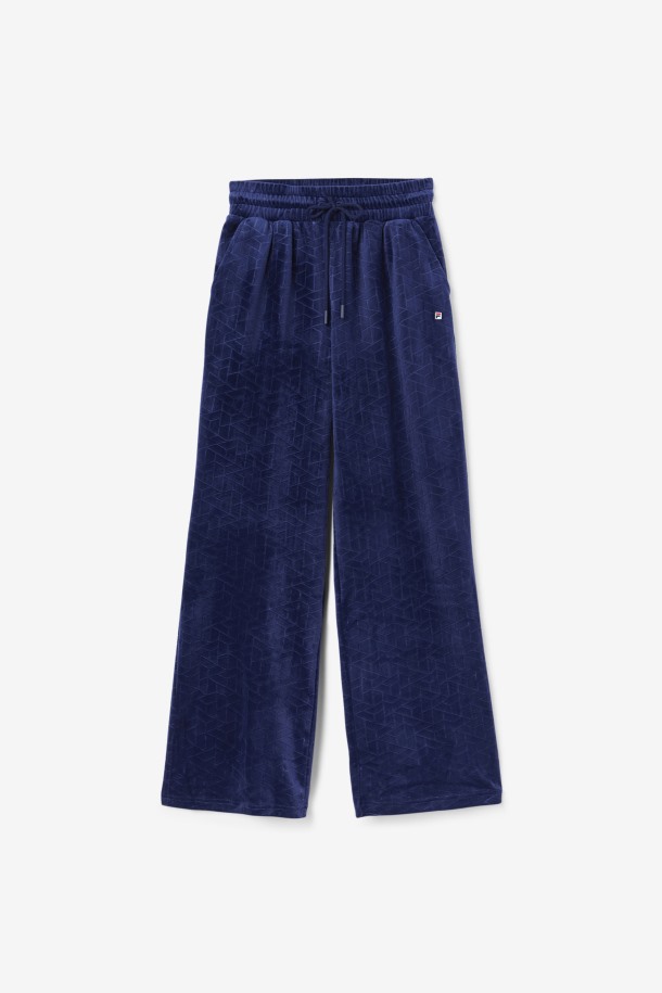 Devika Devika Terciopelo Chandal Pantalón Azul Marino Cola Outlets