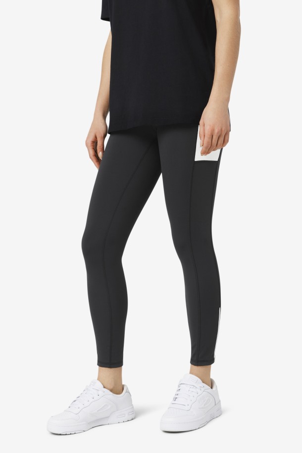 Finamente Rendimiento Legging Fila Puntos De Venta Negro
