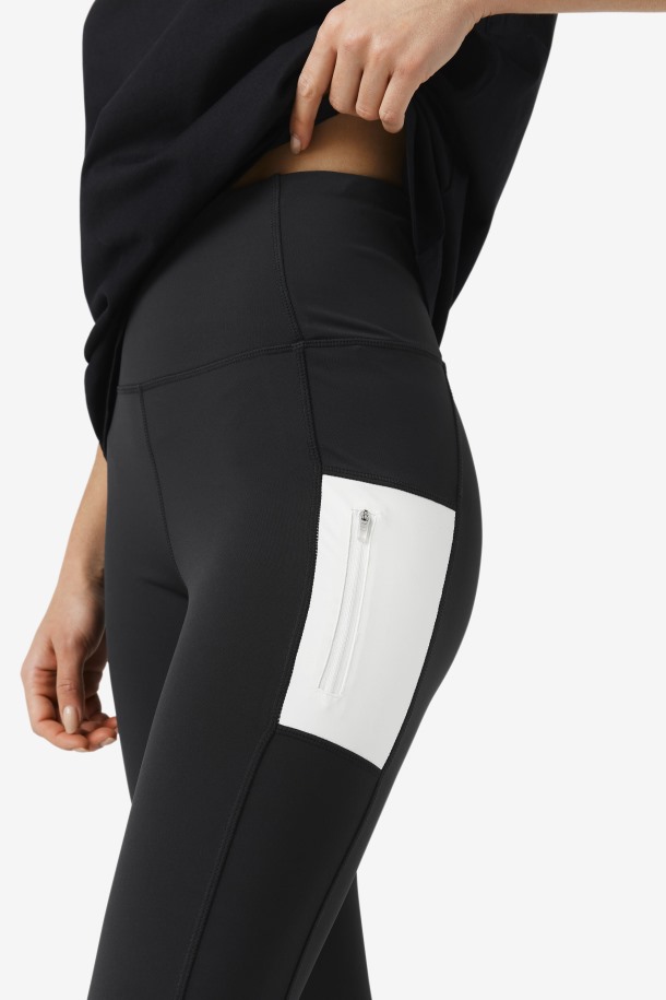 Finamente Rendimiento Legging Fila Puntos De Venta Negro