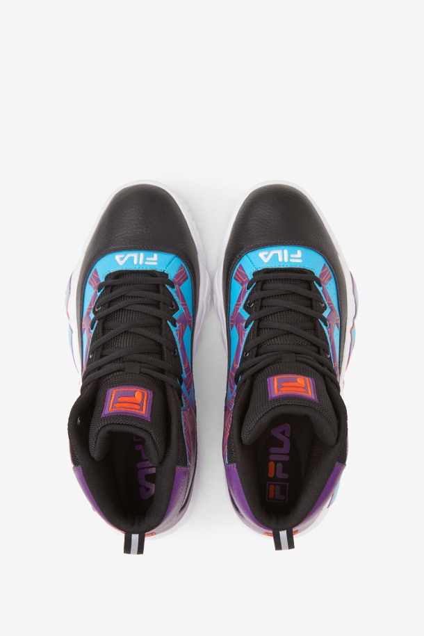 Zapatillas Mb Fila Hombre Negras/blancas/moradas