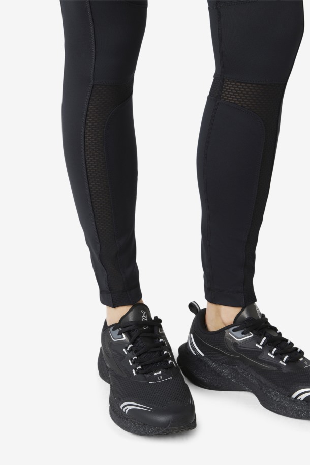 Negro Fila Outlets Forza Leggins Con Bloques De Color