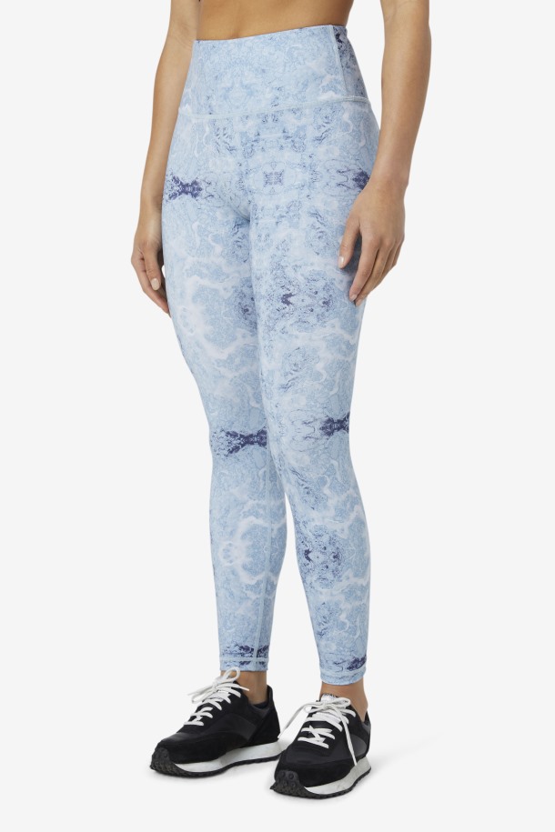 Leggings 7/8 Forza Smooth Con Estampado De Niebla Azul Fila Outlet