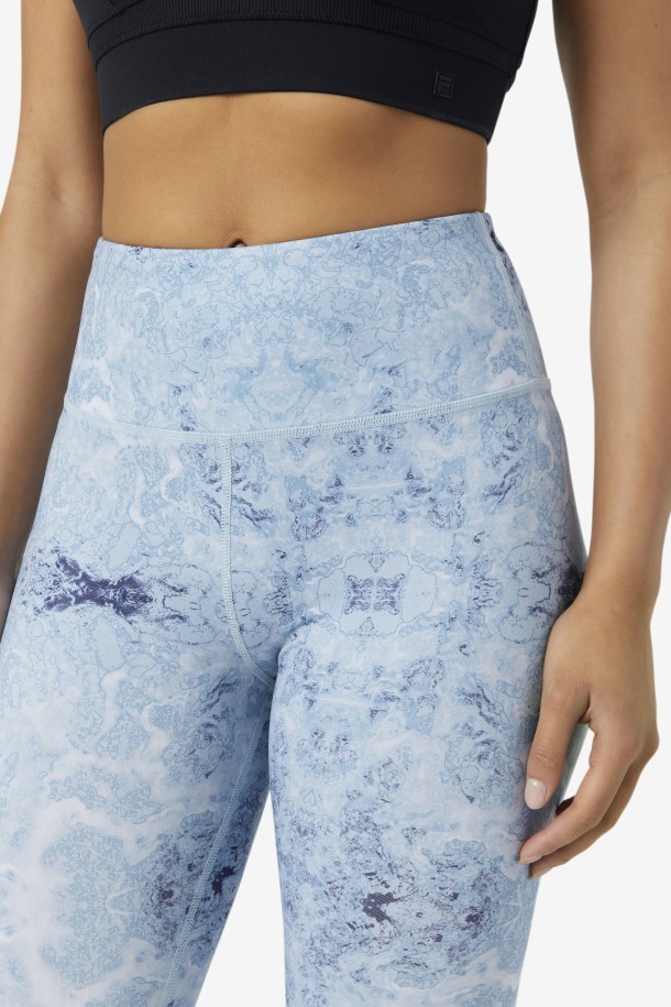 Leggings 7/8 Forza Smooth Con Estampado De Niebla Azul Fila Outlet