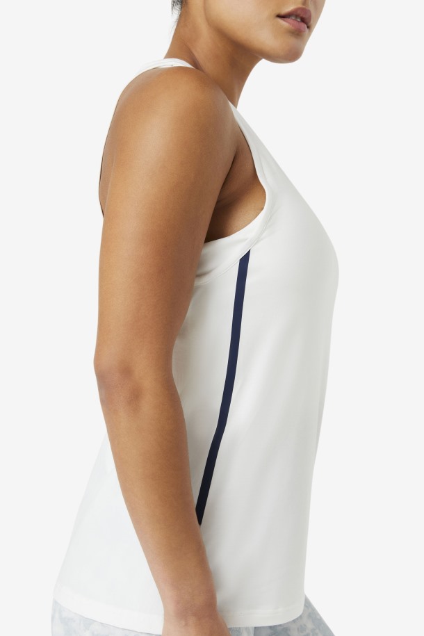 Fila Outlets Blanco/blanco Jaspeado/negro Fi-lux Camiseta Sin Mangas Suelta