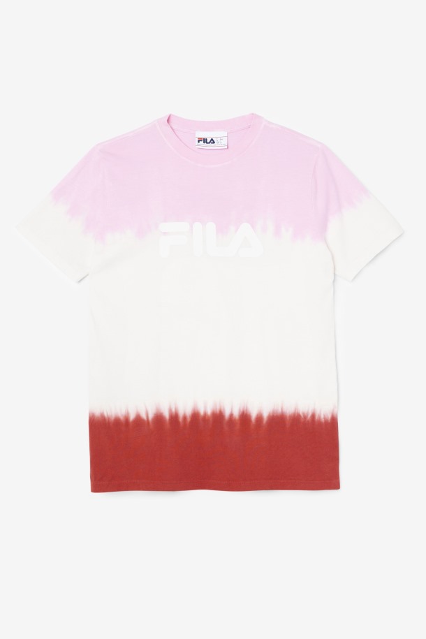 Pirouette/blanco/rojo Tierra Fila Outlets Alivia Tie Dye Tee