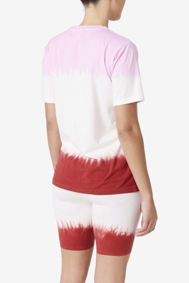 Pirouette/blanco/rojo Tierra Fila Outlets Alivia Tie Dye Tee