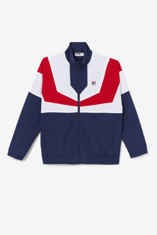 Fila Outlets Azul Marino/blanco/rojo Amar Chaqueta De Chándal