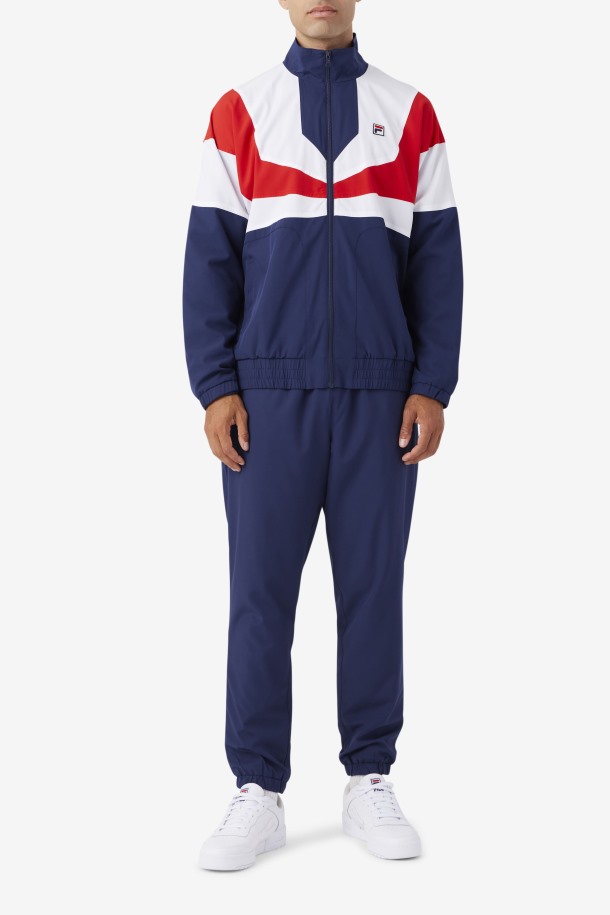 Fila Outlets Azul Marino/blanco/rojo Amar Chaqueta De Chándal