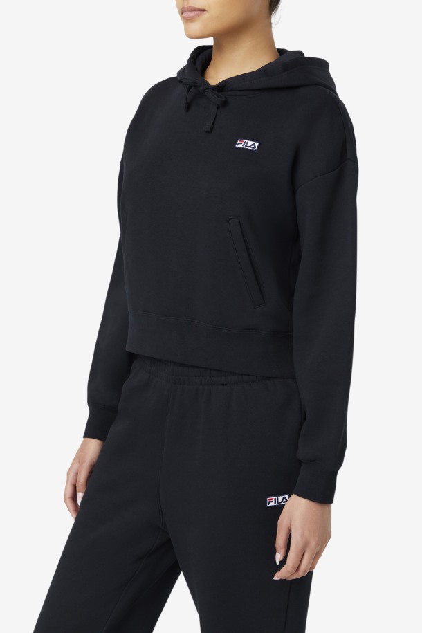 Fila Outlets Sudadera Con Capucha Negra Marina