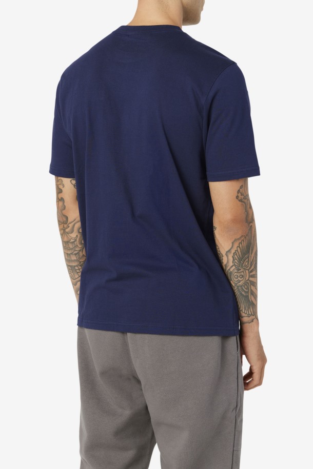 Peacoat Queue Outlets Curtis Camiseta Con Bolsillo