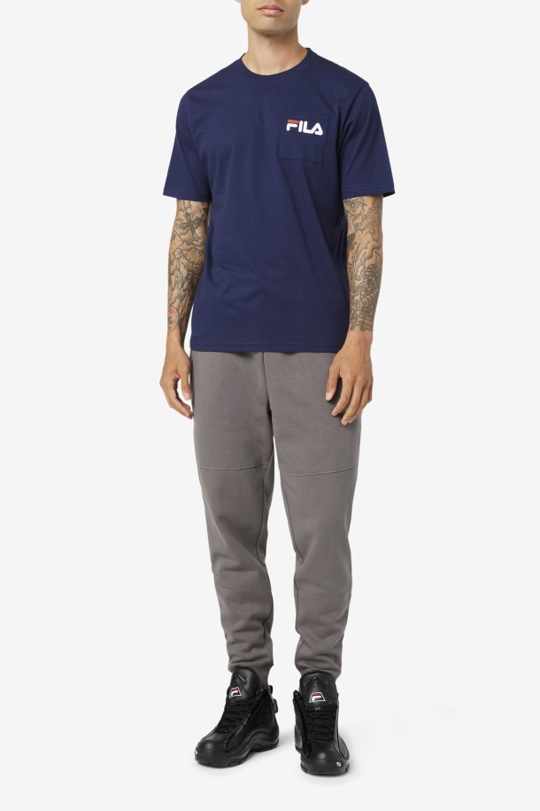 Peacoat Queue Outlets Curtis Camiseta Con Bolsillo