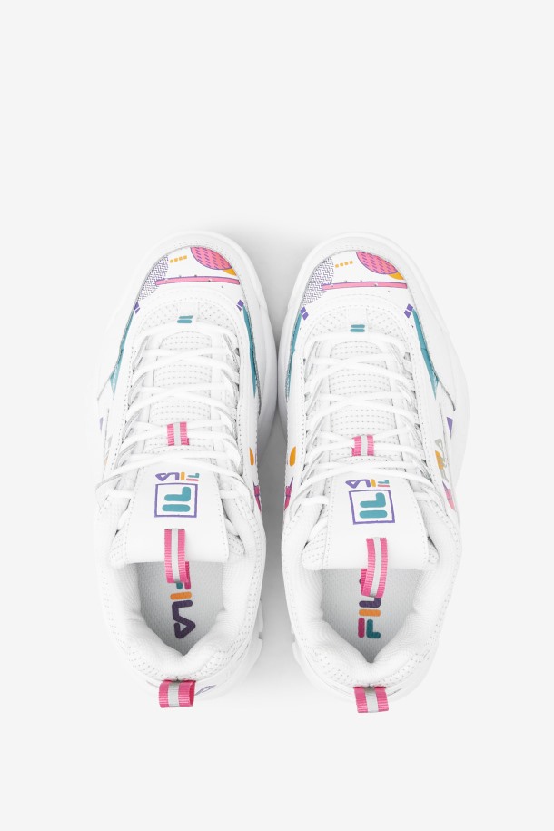 Blanco/bubblegum/azul Niños Grandes Disruptor 2 Premium Fila Outlet