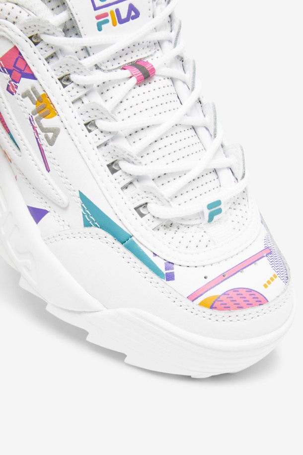 Blanco/bubblegum/azul Niños Grandes Disruptor 2 Premium Fila Outlet