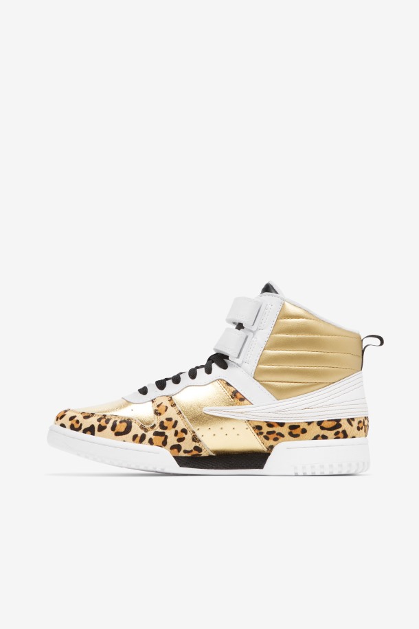 Zapatillas Fila Mujer F-14 Metalizado Oro/blanco/negro Metalizado