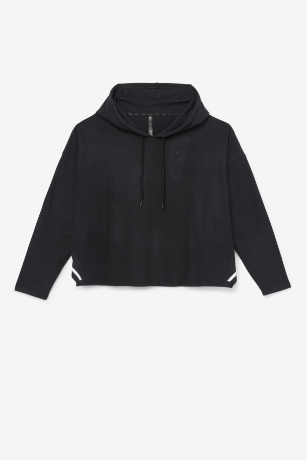 Fi-lux Cropped Sudadera Con Capucha Negra Fila Outlet