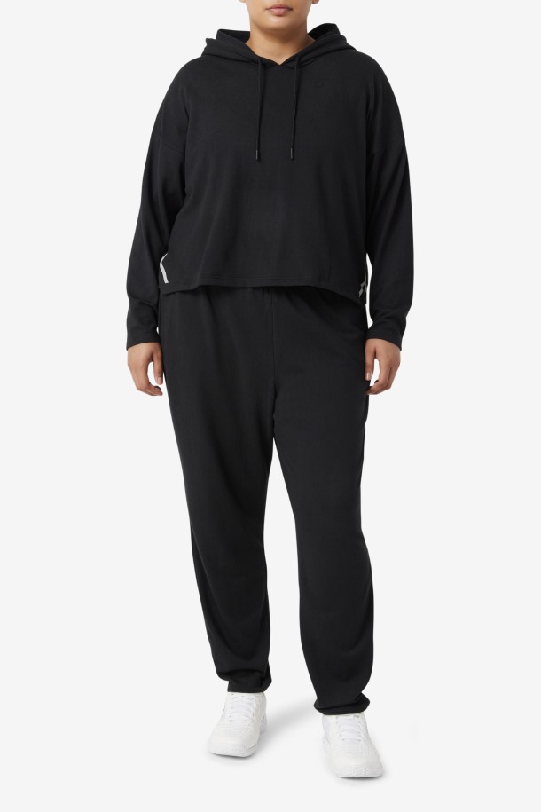 Fi-lux Cropped Sudadera Con Capucha Negra Fila Outlet