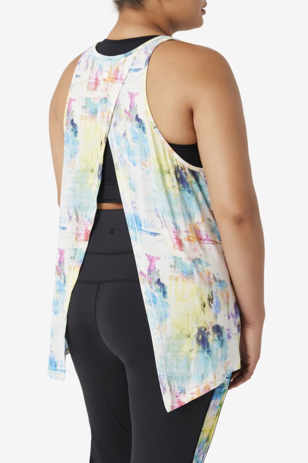 Fila Outlets Tie Dye Fi-lux Camiseta Sin Mangas Con Espalda Abierta