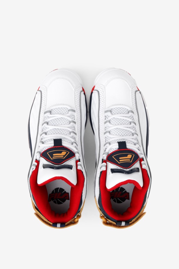 Fila Outlets Niños Grandes Grant Hill 2 Game Break Blanco/azul/rojo