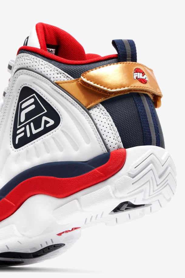 Fila Outlets Niños Grandes Grant Hill 2 Game Break Blanco/azul/rojo