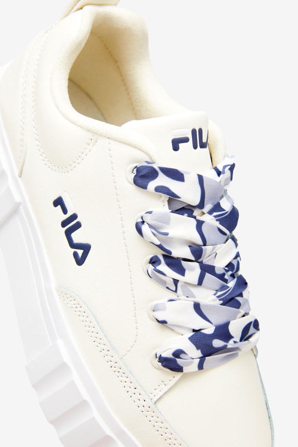 Fila Outlet Mujer Sandblast Low Satin Lace Blanco/azul Marino/blanco