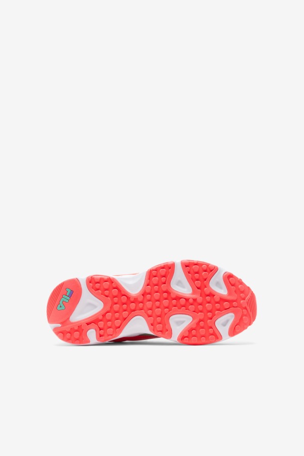 Blanco/coral Ardiente/púrpura Fila Outlets Niños Grandes Ray Tracer Apex