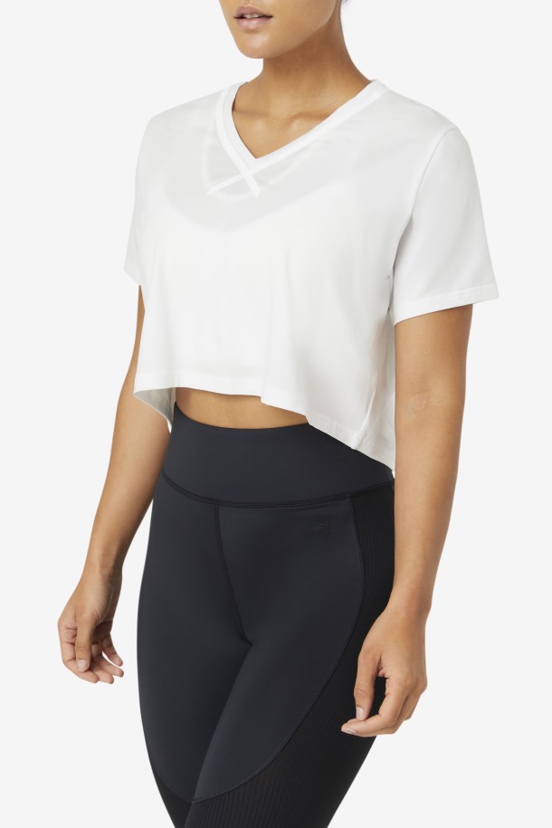 Fila Outlets Blanco Top Corto Fi-lux High-low