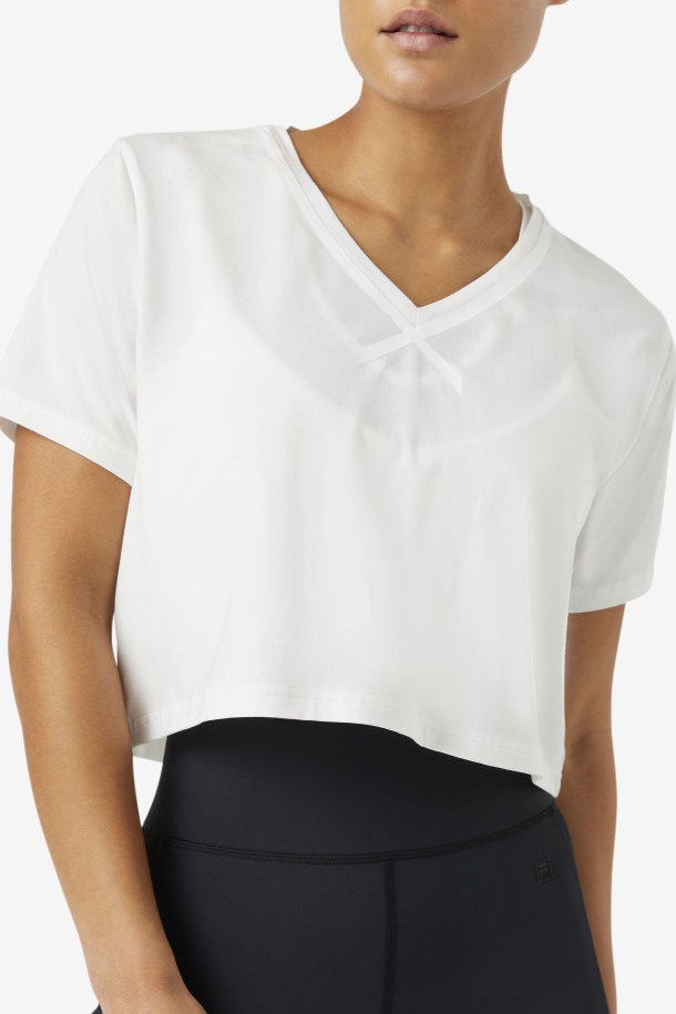 Fila Outlets Blanco Top Corto Fi-lux High-low