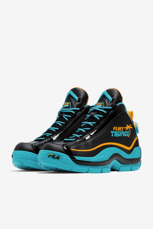 2 Salidas Semi-profesionales De Fila Para Hombre Grant Hill Negro/verde Azulado/zinnia