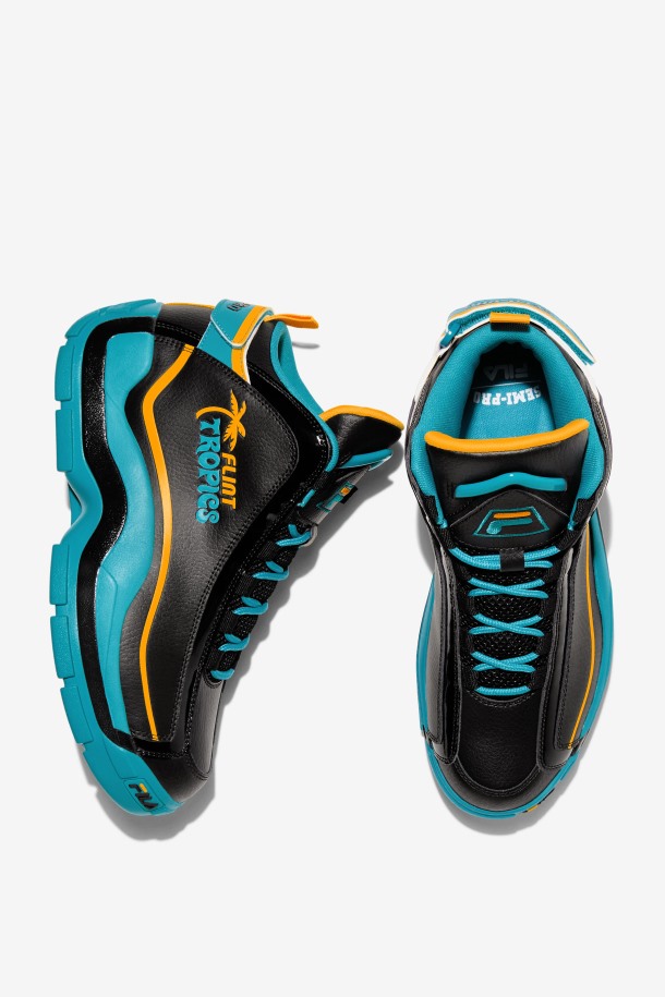 2 Salidas Semi-profesionales De Fila Para Hombre Grant Hill Negro/verde Azulado/zinnia