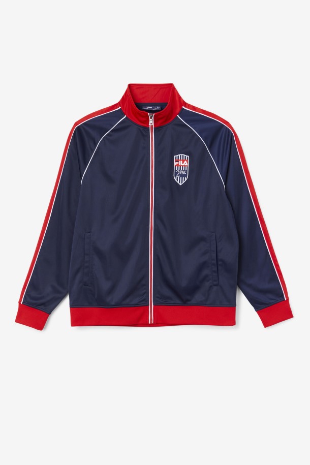 Chaqueta De Chándal 2pac Azul Marino/rojo/blanco Fila Outlet Online