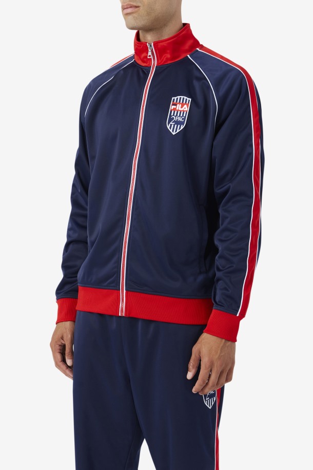 Chaqueta De Chándal 2pac Azul Marino/rojo/blanco Fila Outlet Online