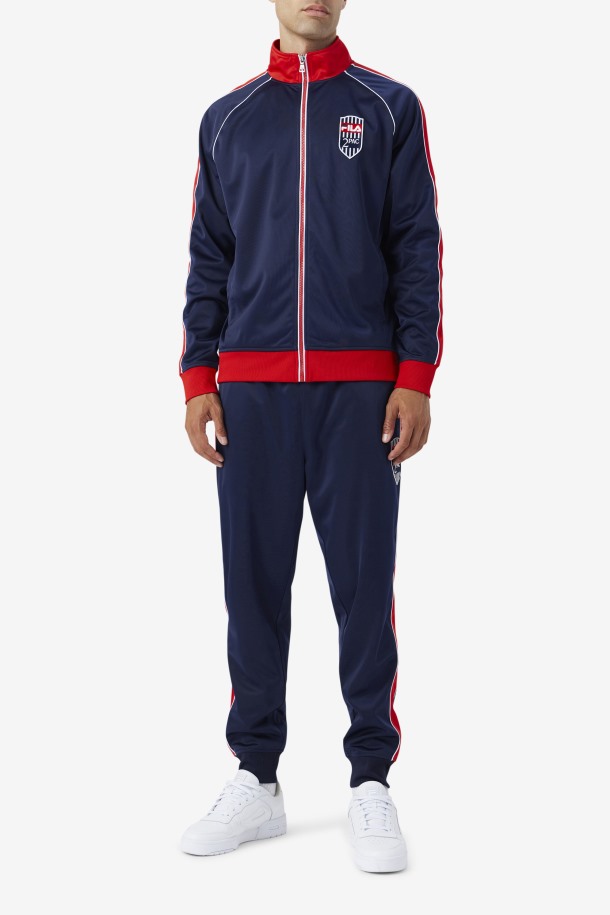 Chaqueta De Chándal 2pac Azul Marino/rojo/blanco Fila Outlet Online