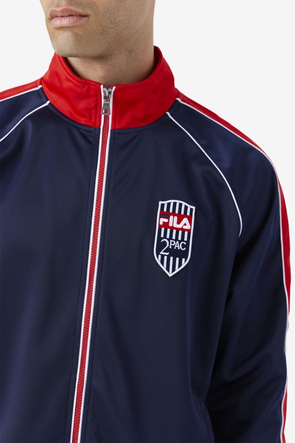 Chaqueta De Chándal 2pac Azul Marino/rojo/blanco Fila Outlet Online
