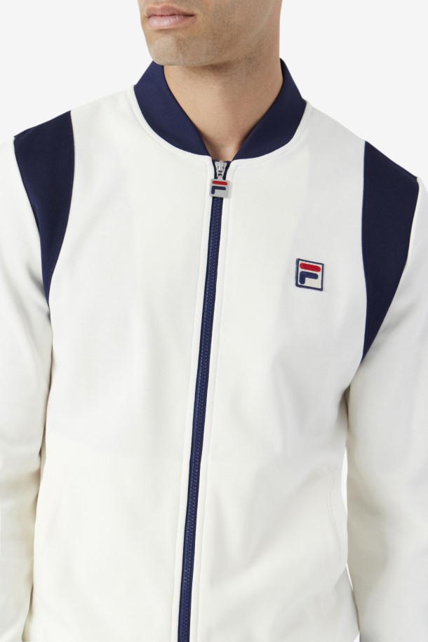 Fila Outlets Egret/navy Colton Bomber