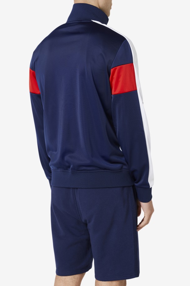 Chaqueta De Chándal De Montaje Azul Marino/blanco/rojo Fila Outlet
