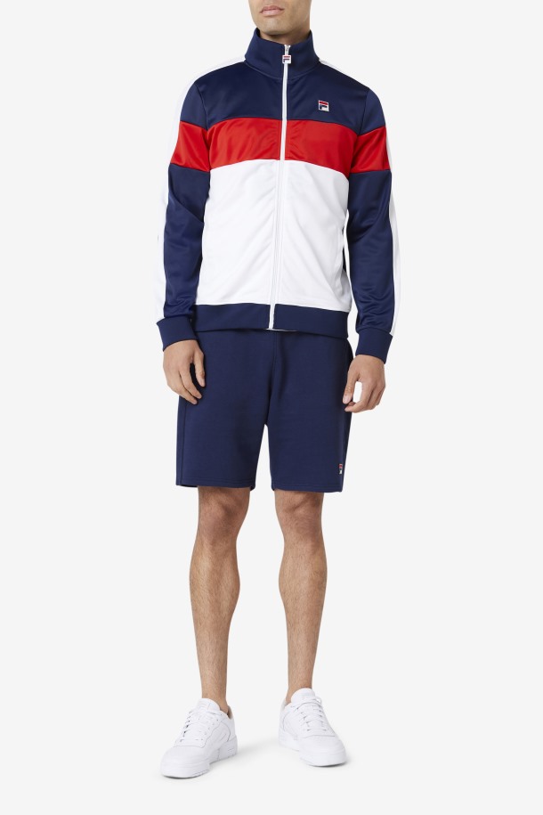 Chaqueta De Chándal De Montaje Azul Marino/blanco/rojo Fila Outlet