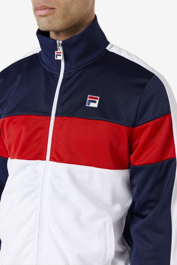 Chaqueta De Chándal De Montaje Azul Marino/blanco/rojo Fila Outlet