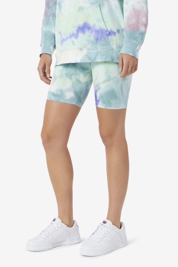 Short Ciclista Tie Dye Taima Tie Dye Aruba Azul Ofertas Fila