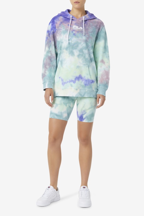 Short Ciclista Tie Dye Taima Tie Dye Aruba Azul Ofertas Fila