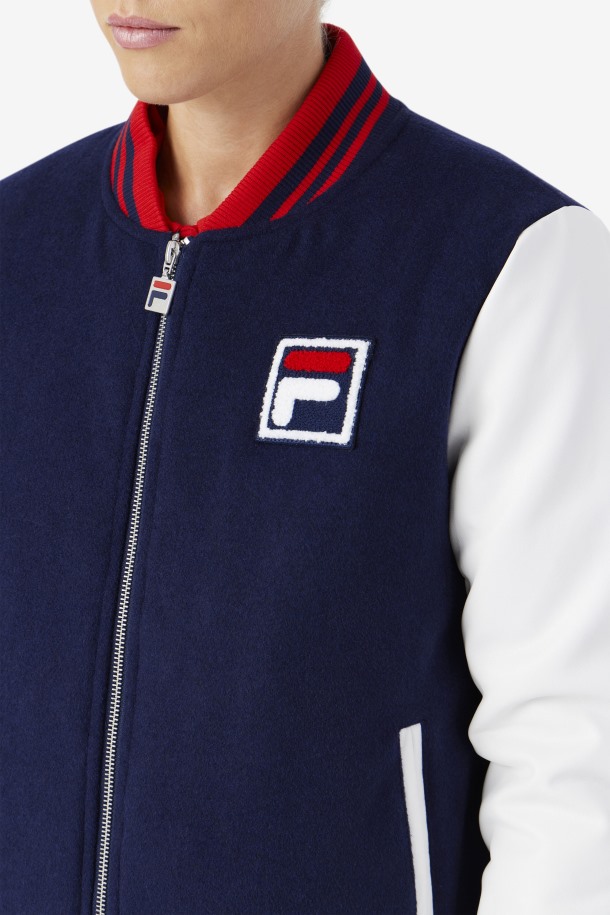 Chaqueta Dixon Varsity Azul Marino/blanco/rojo Fila Outlet