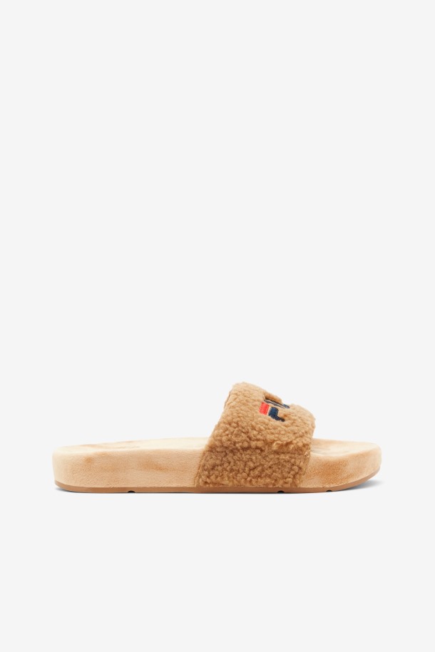 Fila Outlet Mujer Beige/navy/red Fuzzy Drifter