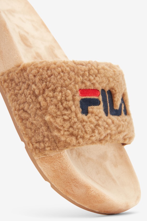 Fila Outlet Mujer Beige/navy/red Fuzzy Drifter