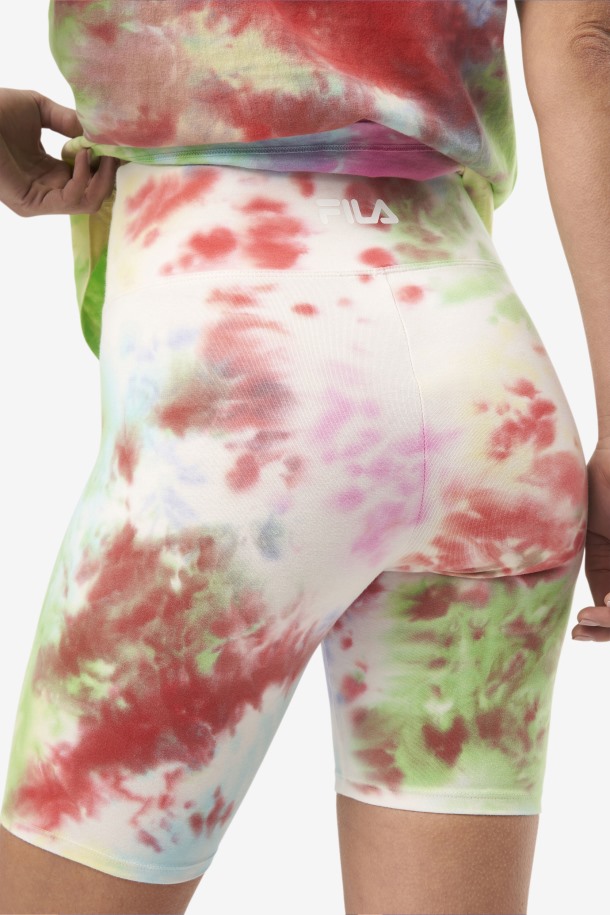 Taima Tie Dye Verde/blanco/bígaro/rojo Queue Ropa Exterior Pantalón Ciclista Madrid