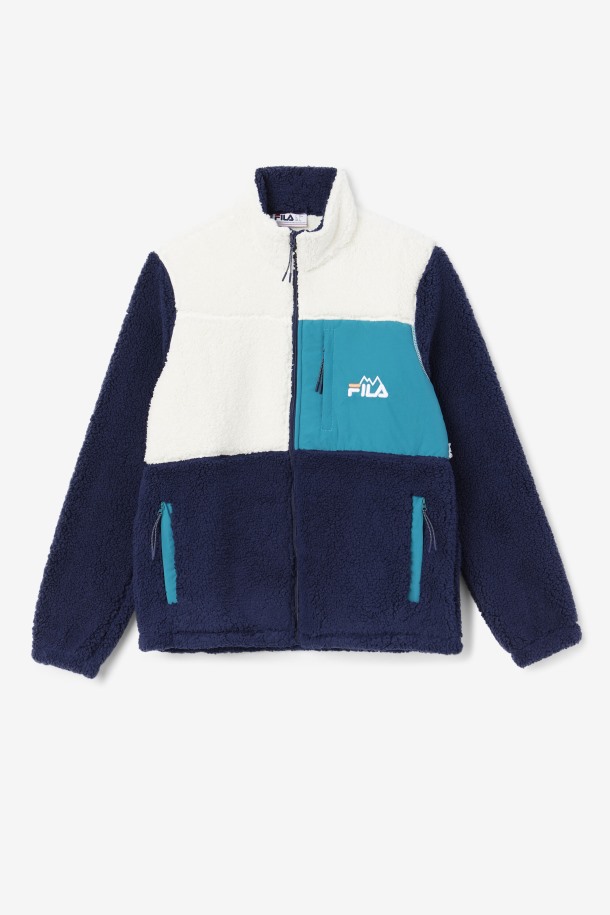 Garceta/azul Marino/lago Profundo Fila Outlets Chaqueta Sherpa Ravi