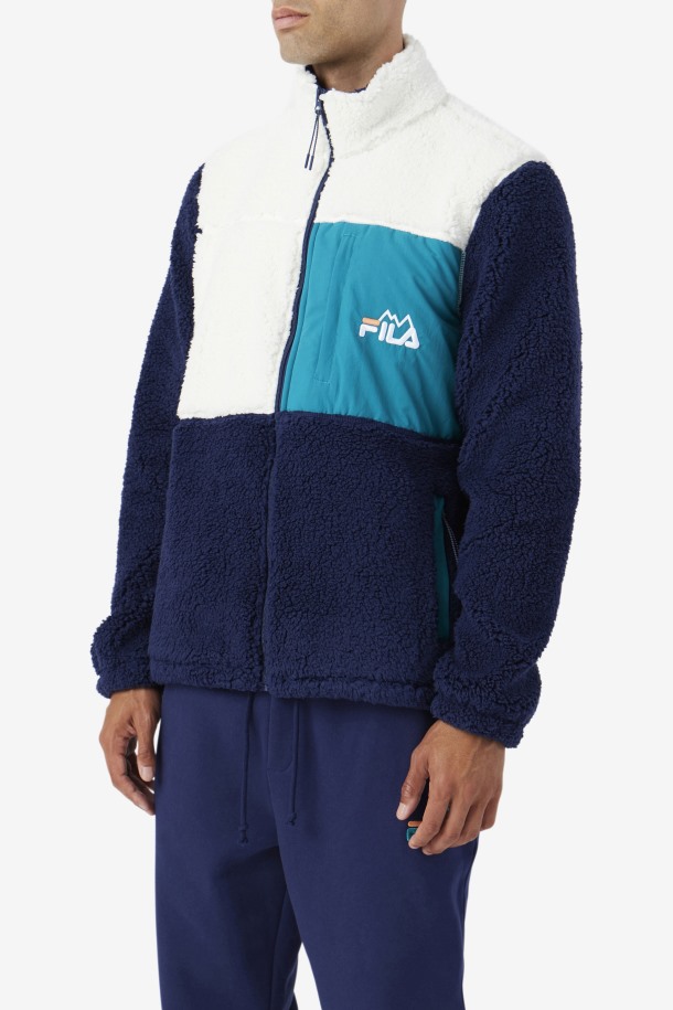 Garceta/azul Marino/lago Profundo Fila Outlets Chaqueta Sherpa Ravi